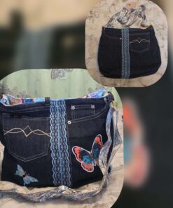 Liblikatega teksa õlakott