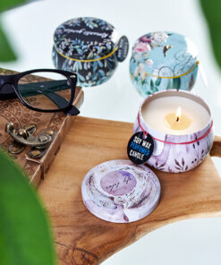 Art Tin Candle - Romantic Garden - Tea and Roses<br>