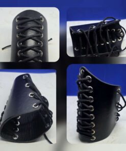 PU leather black wrist protection