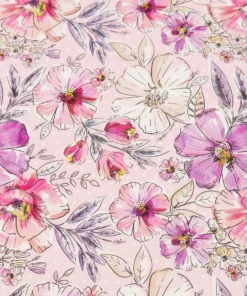 FSC® Certified Wrapping Paper nº 3101 Pink Flowers 40 cm x 1 m<br/>