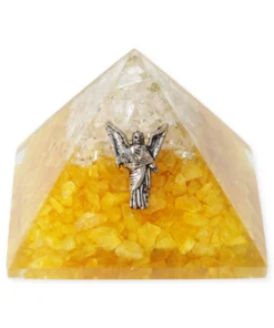 Tsitriin/mäekristall orgoniit püramiid Uriel