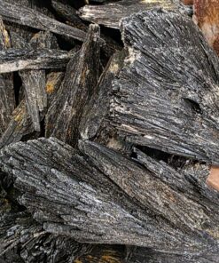 Black kyanite rough stone piece